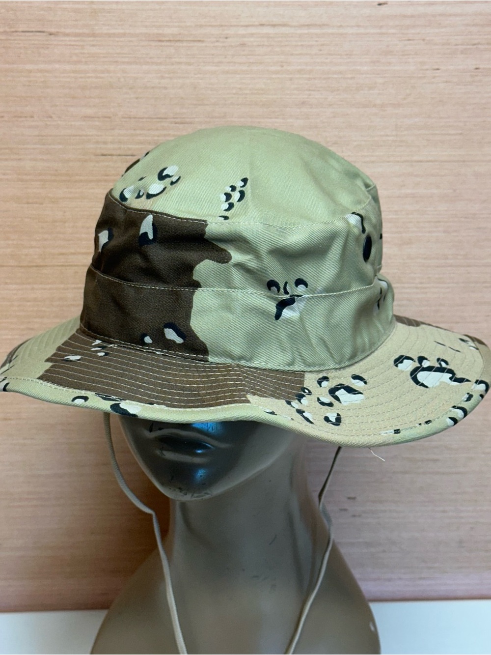 Gulf War Era Desert Chocolate Chip Camo Jungle Boonie Sun Hat Cap Size 7-3/4